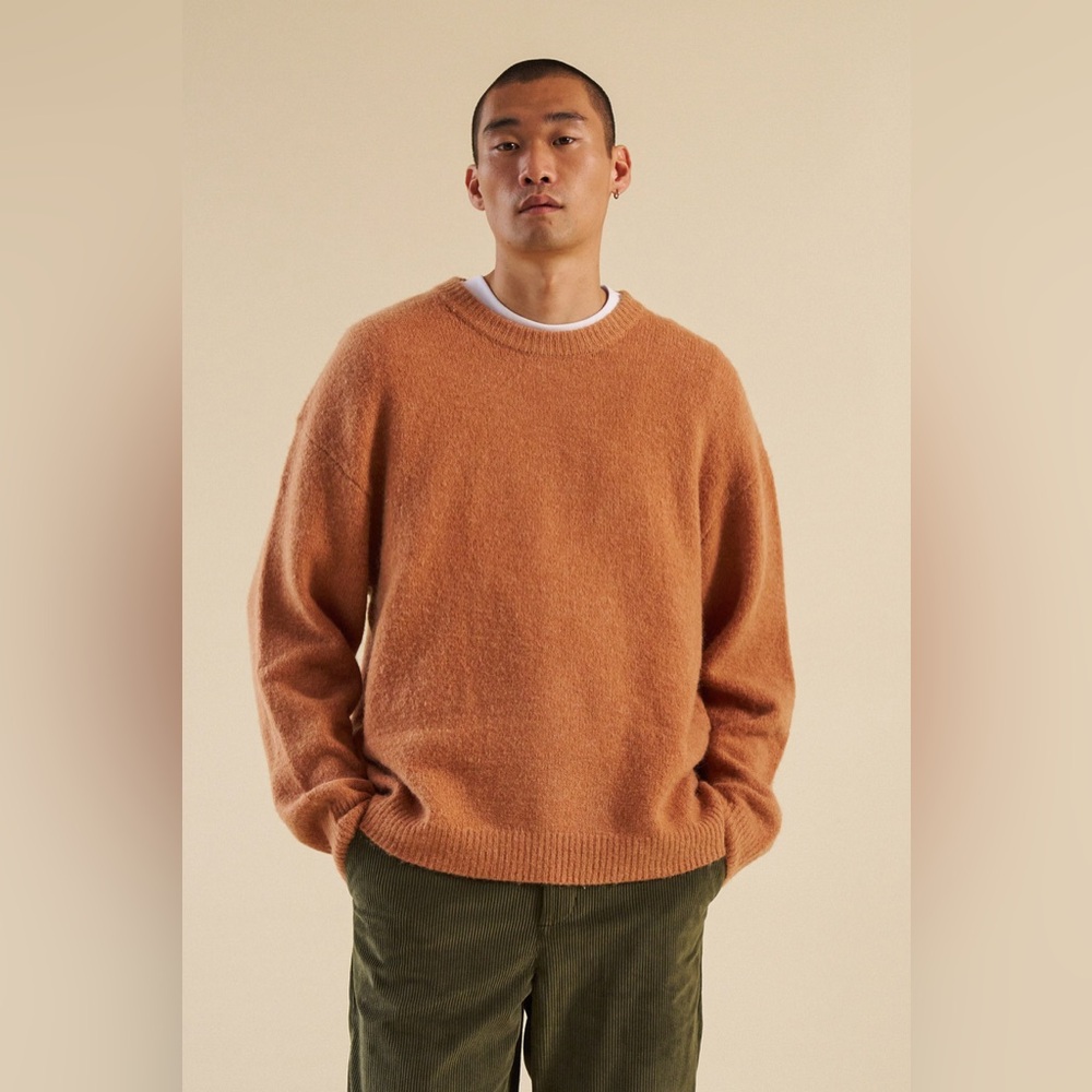 Bound BAXTER MOHAIR BLEND WOOL SWEATER - RUST Size M NWT